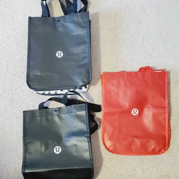 NWOT Lululemon Small Reusable Shopping Tote Bundle of 3 - Picture 2 of 2